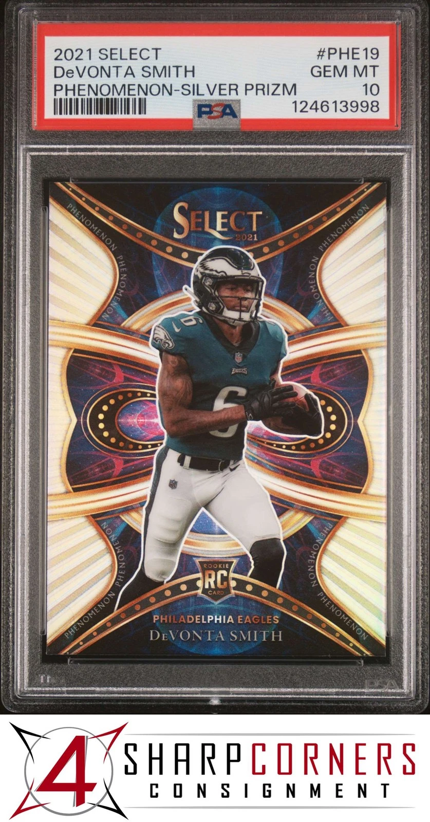 DeVonta Smith Panini Select Phenomenon #PHE19 Silver Prizm