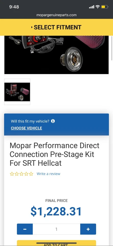 Kit de preetapa Mopar Performance DirectConnection para SRT Hellcat Foto 2 de 3