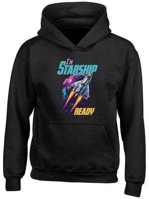 I'm Starship Ready Space Rocket Galaxy Universum Kinder Hoodie Geschenk Kapuzenshirt