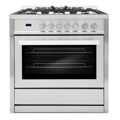 COSMO COS-965AGC 36 in. Gas Range with 5 Burner Cooktop, 3.8 cu. ft. Capacity...