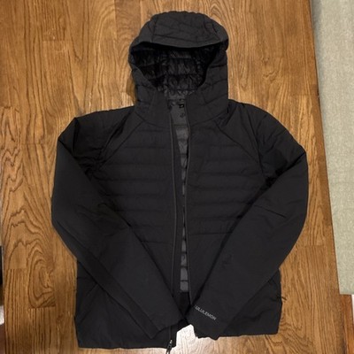 lululemon Men's Black Hooded Down Puffer Jacket Full Zip Size L