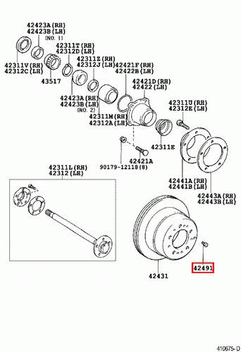 Genuine RAV4 ZSA44 ZSA42 Regius KCH40 Rear Hand Brake Shoe Adjuster Plug x2 - Picture 15 of 20
