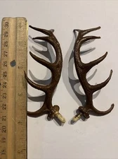 Cuckoo Clock Deer Antlers  4” Plastic. Set of 2 (ORIGINAL AND NEW)