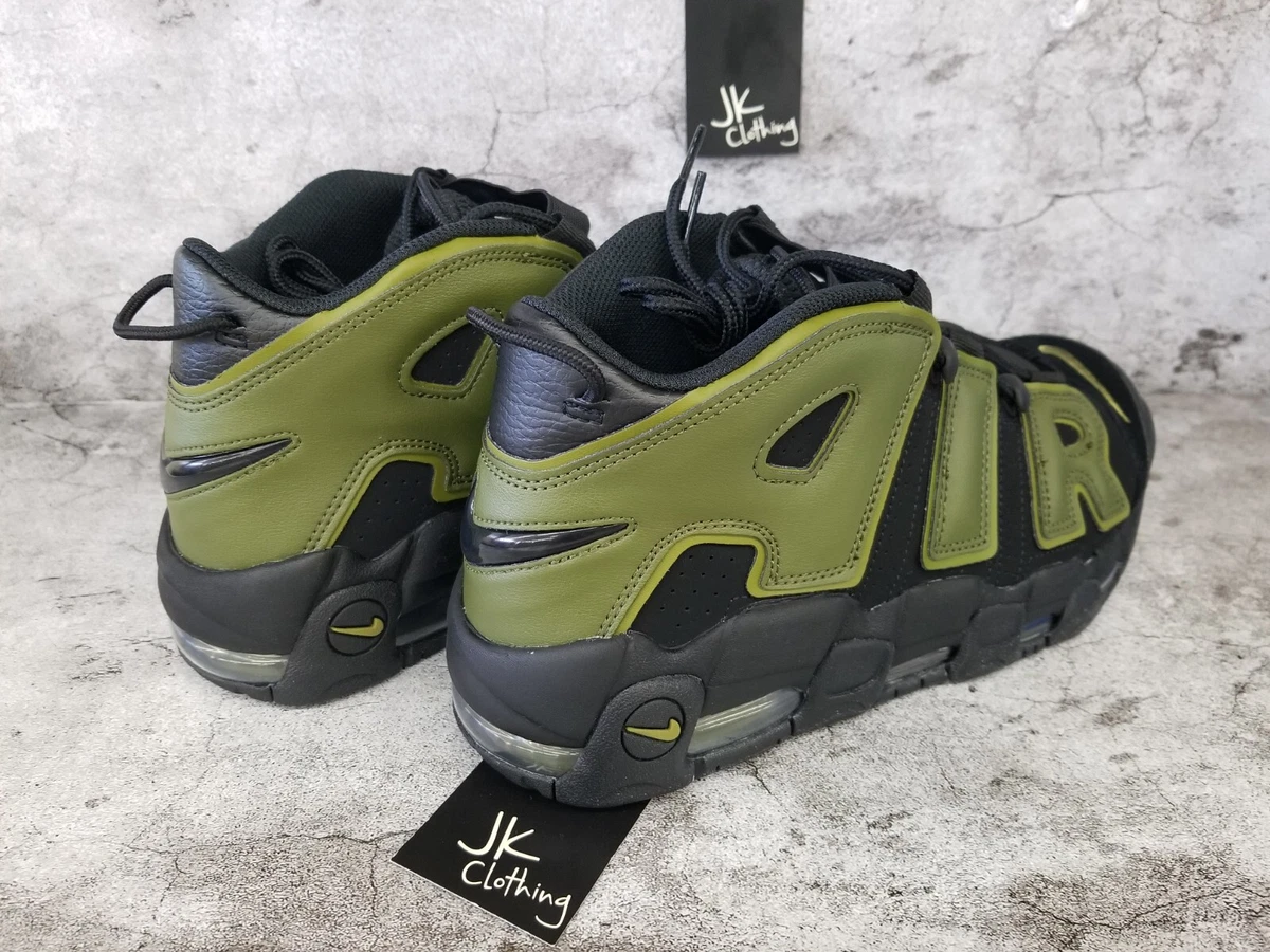 nike air uptempo black green