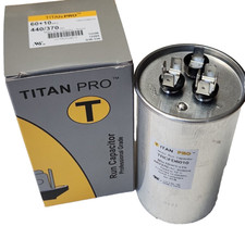 TitanPro TRCFD6010 HVAC Round Motor Run Capacitor 60 10 MFD, 440/370Vac