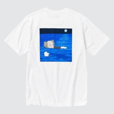 Uniqlo UT x Kaws White/Blue Unisex Mens Casual T-Shirt Brand New