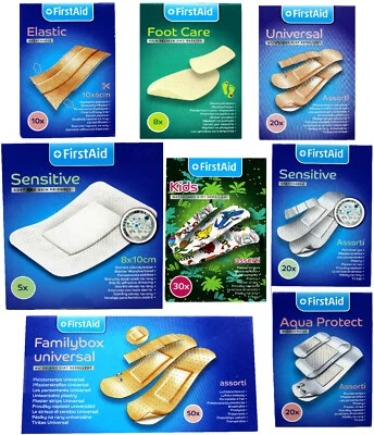 FIRST AID Pflaster Wundpflaster Heftpflaster Arten Größen Wunde Wundmed Erste Hilfe Set