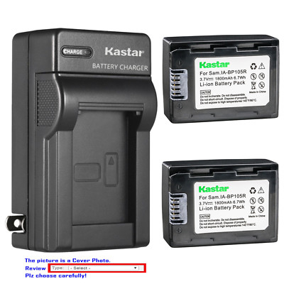 Kastar Battery Wall Charger for Samsung IA-BP105R & Samsung SMX-F50SN SMX-F50UN