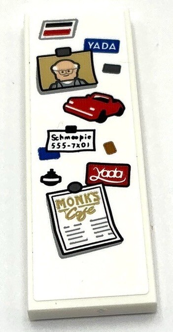 Lego New White Tile Flat 2 x 6 Magnets 'YADA' Car 'Schmoopie' Sticker Part