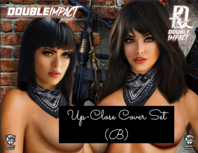 Double Impact #1 Preview Piper Rudich Connecting Cover Set (B) Black Ops LTD 200