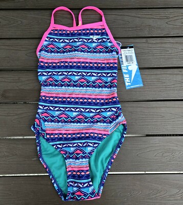 TYR The Finals Funnies Ditsy Doll Non Foil Wingback Multi Swimsuit - Size 34 NEW