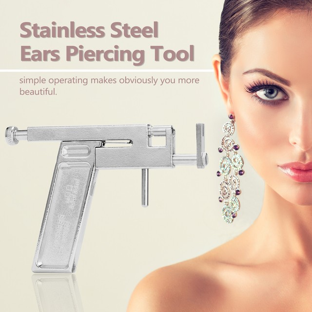 Stainless Steel Ears Piercing Kit Painless Ear Nose Piercing Machine
