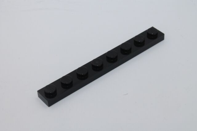 Lego 8x Platte 1x8 plate 3460 schwarz black