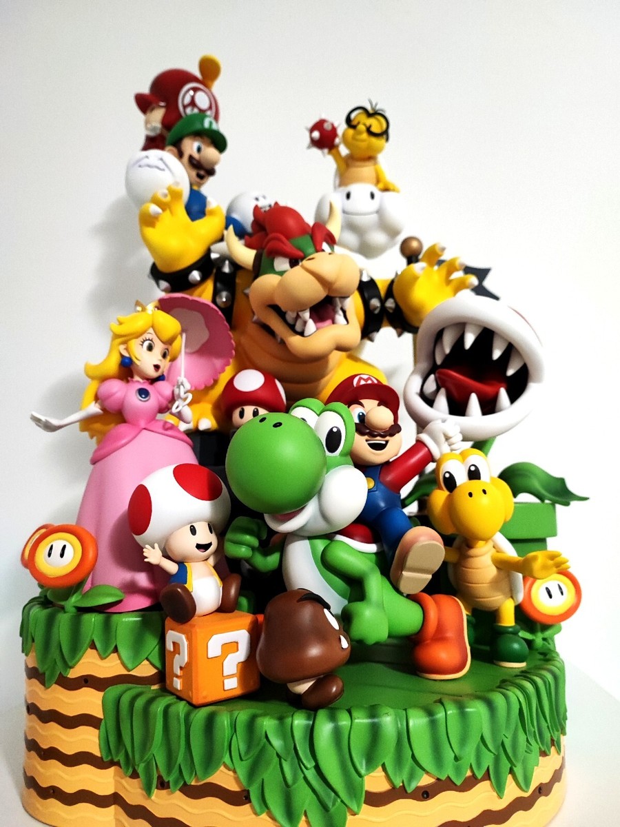 Mario Bros T Studio Super Mario Resin Statue LUIGI BOWSER PEACH