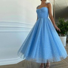 Light Blue Charming Prom Dresses Pleat Sweetheart Spaghetti Straps Ball Gowns