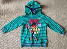 Disney Licensed Boys Jake and the Neverland Pirates Hoodie Jumper w Hood Size 5