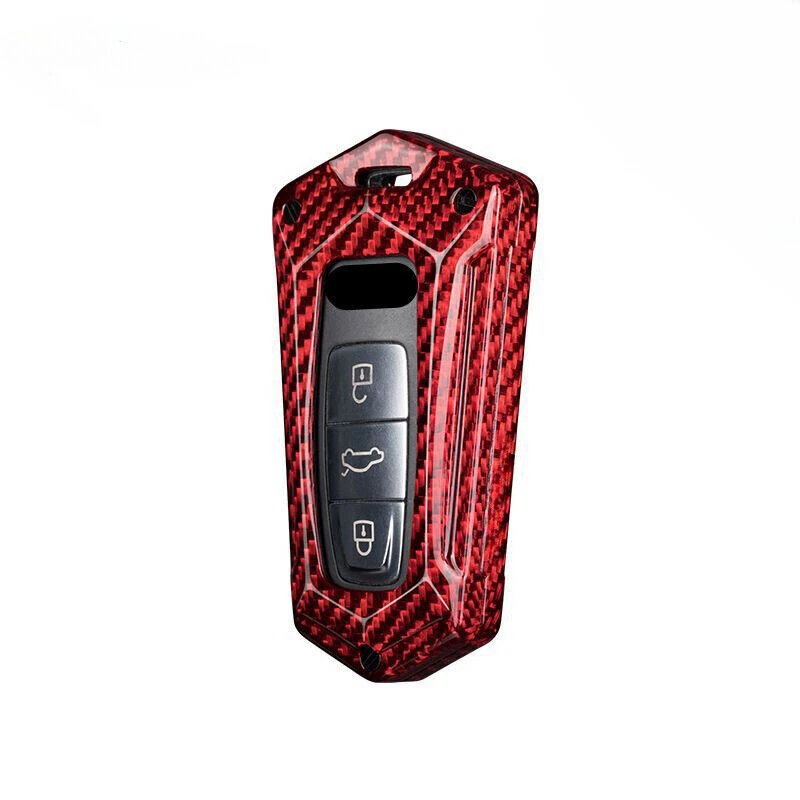 Funda Carcasa Llavero Coche Fibra Carbono Para Audi Q3 Q5 A7 A8 A6L A3 A4 A6 S8 Quattro Foto 2 de 4