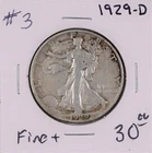 1929-D Silver Walking Liberty Half Dollar #3