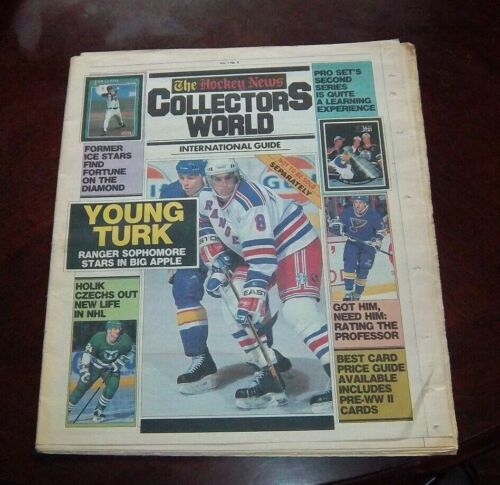 Póster de inserción mundial de coleccionistas de The Hockey News Vol 1 # 6 1992 Dave Gagner - Imagen 1 de 2