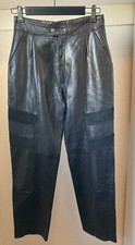 Leather  Suede Black Leather Pants 27in. Waist