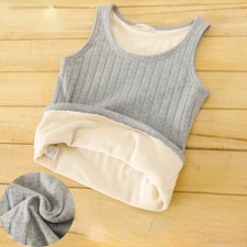Women Thermal Underwear Fleece Lined Vest Wide Strap Camisole Tank Tops Slim