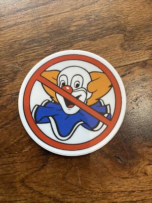 NO BOZO CLOWN Vinyl Die-Cut Sticker NEW High Quality 2 X 2