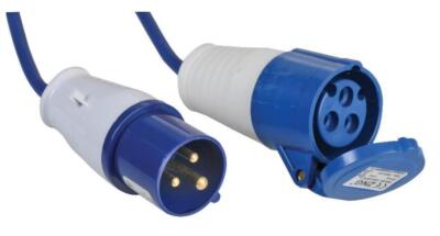 Extension Cable With EEC Plug Outlet, 16A, 230V, 2P+E, Blue, 14M - PELB0129