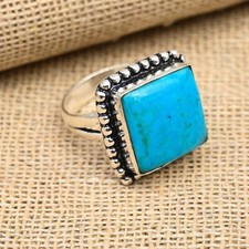 Sleeping Beauty Turquoise Gemstone Handmade 925 Sterling Silver Ring Jewelry
