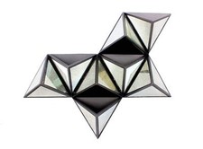 42 X 24 X 6 Black Diamante Wooden - Wall Decor