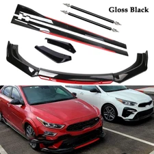Front Bumper Lip Spoiler Splitter Side Skirt Body Kit  For Kia Forte 2010-2023