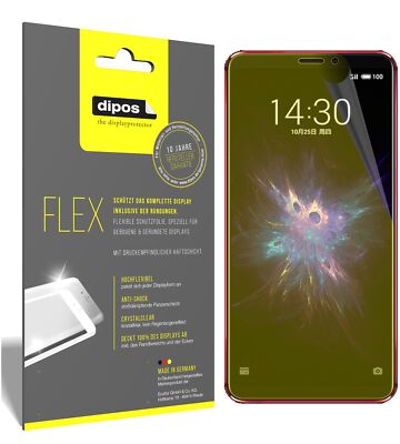 3x Meizu Note 8 Schutzfolie Folie, 100% Displayabdeckung, dipos Flex