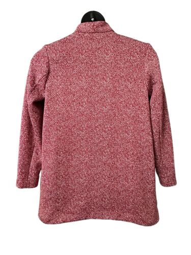 Old Navy Red Tweed Fleece Lined Jacket Peacoat Pea Coat Women's Small - Picture 2 of 8
