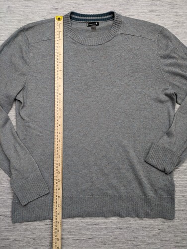 SmartWool Sparwood Crew Sweater Mens Large Gray Merino Wool Blend Pullover * - Picture 6 of 10