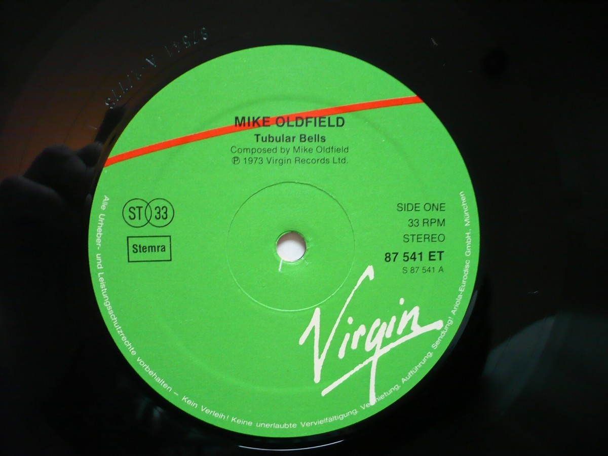 Mike Oldfield Tubular Bells Vinyl Virgin A277S/B478S Green / Red