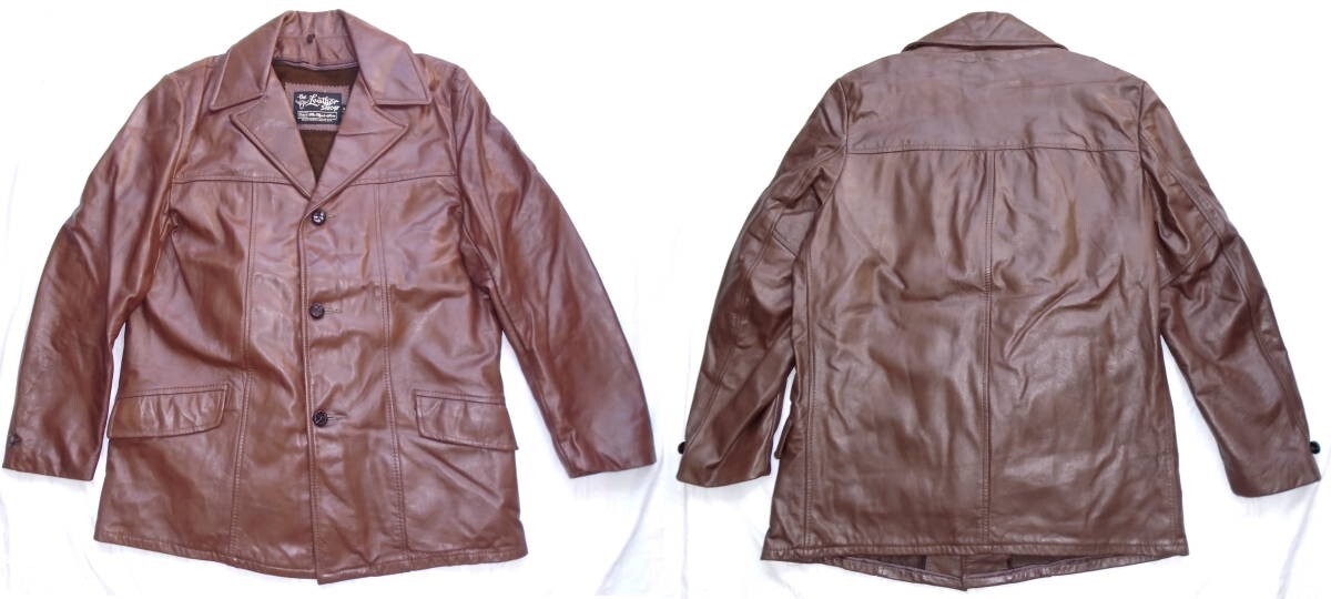 Vintage 70s The Leather Shop Sears Mens 40 Leather Jacket Coat | eBay