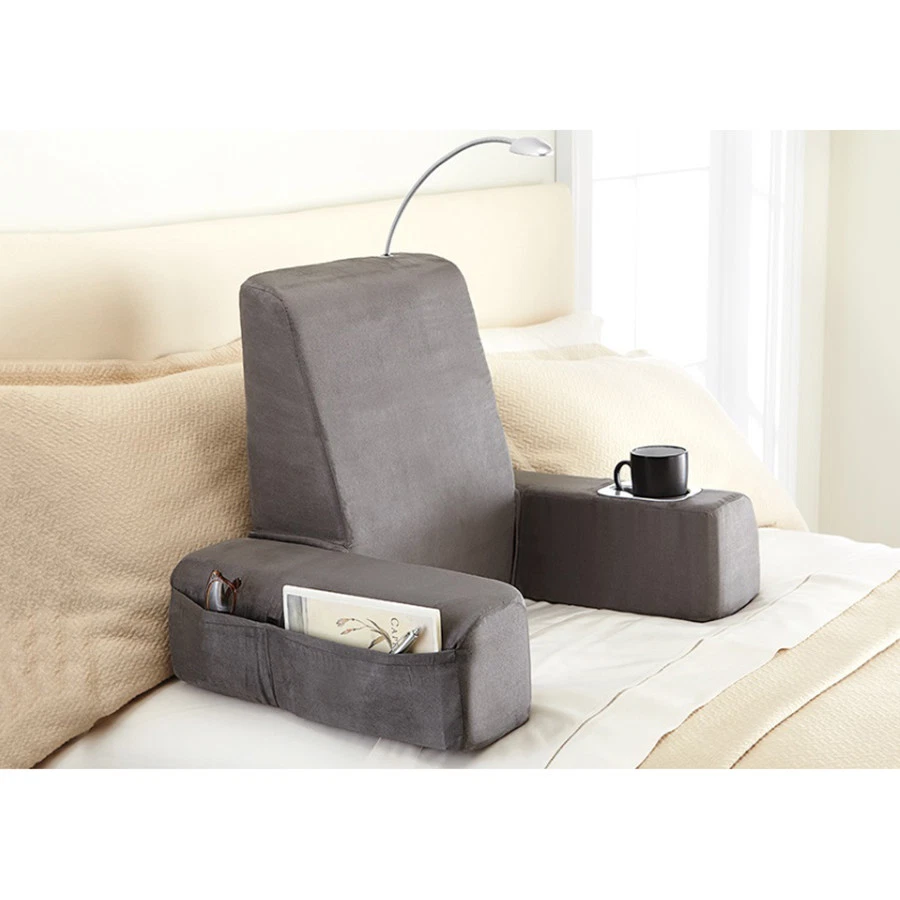 Carepeutic® Spine-Relax Backrest Bed Lounger Reading Pillow With Heated  Comfort