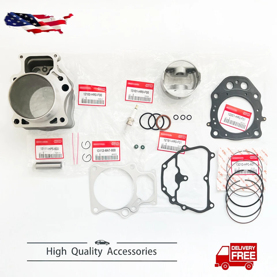 OEM TRX500 FOREMAN 12-19 RUBICON 15-19 FOR HONDA 12-19 TOP END KIT W/ CYLINDER - Image 2 of 4