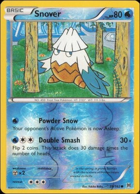 Pokemon - Snover #39/162 - BKT Common