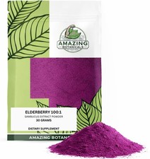Elderberry Sambucus Extract Powder 100:1  Vegan, Non-GMO, No Added Sugar