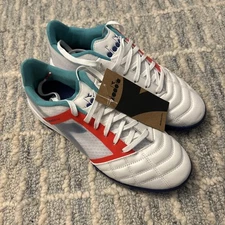 Diadora Brasil Sala Cup Turf Soccer Mens Blue, White Sneakers Shoes Size 9.5