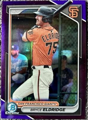 2024 Bowman Chrome Prospects Bryce Eldridge Purple Refractor /250 #BCP-134 bk125