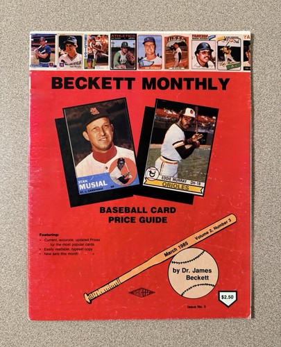 VTG March 1985 Beckett Baseball Monthly Price Guide Vol 2 #3-Musial/Murray Cover