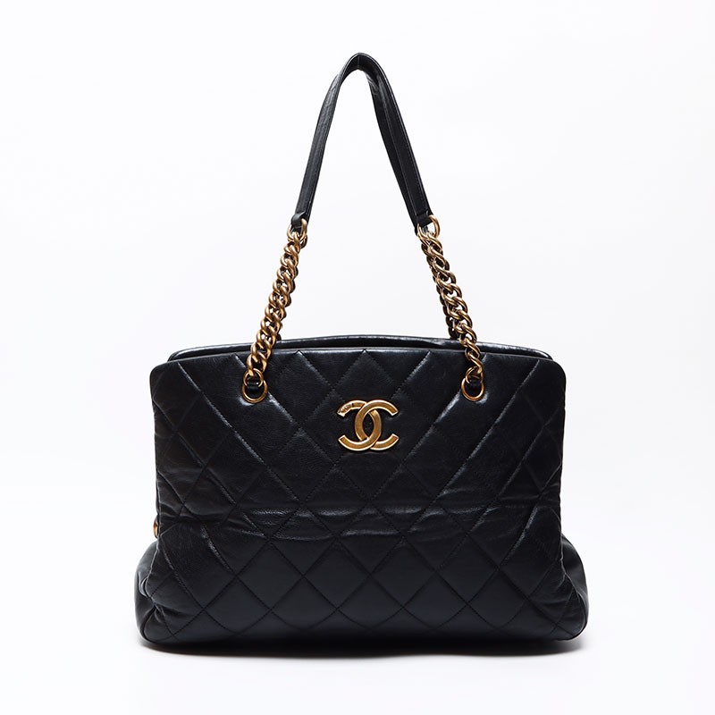 CHANEL Matelasse Chain Lambskin No 17 Black Shoulder Bag 2013 WS12544