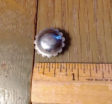 Vintage 3/4" Scalloped Edge Chicago Screw Bridle Headstall Silver Parade Concho