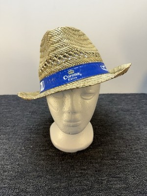 Cowboyhut Corona Extra Logo blaues Band Stroh beige