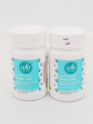 WB Sleep Aid Supplements Maximum Strength 96 Softgels Lot of 2 BB7/27
