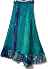 Incredible-art Vintage silk sari magic wrap skirt multicolor Multicolor Hippie