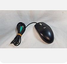HP M-S69 Black Wired PS/2 Mouse 2-Button Scroll Wheel Mechanical Ball for PC
