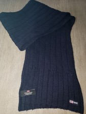 POLO JEANS MEN WOMEN DARK BLUE KNIT WINTER SCARF 62 INCH LONG SUPER COND NICE 