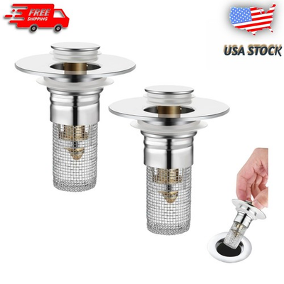 #ad #ad Universal Bathroom Sink Drain Pop Up Stopper for US Stainless Steel Floor Drain $18.71